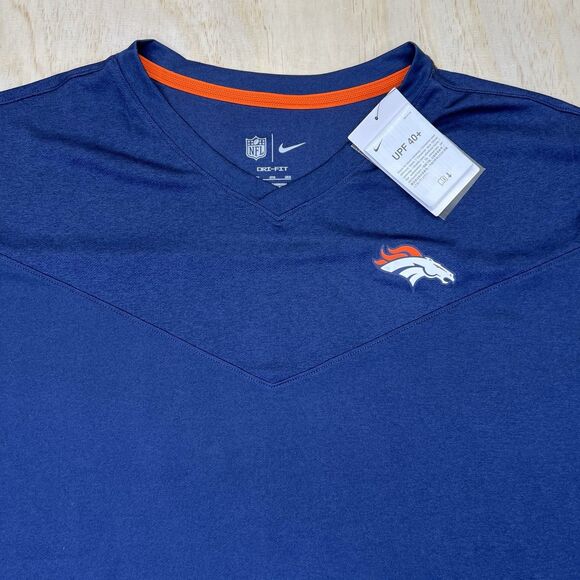 NEW 3XL Denver Broncos Nike 2022 Sideline Coach Chevron Lock Up Shirt - Picture 3 of 11